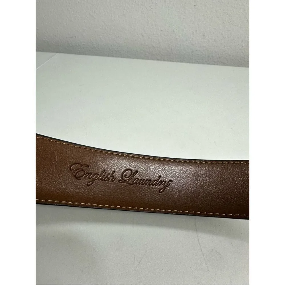 English Laundry Men’s Genuine Leather Belt Size 40 Black Brown